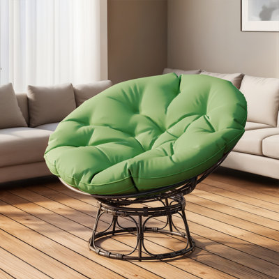 Papasan Patio Chair with Cushions