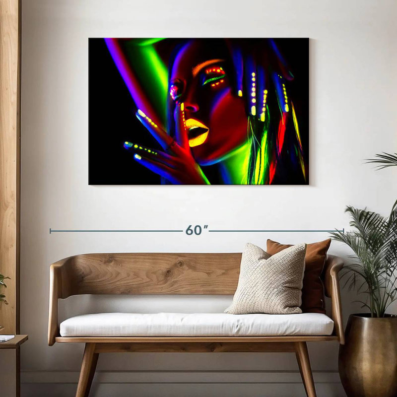 Shuttleworth Neon Makeup, 30" H x 45" W