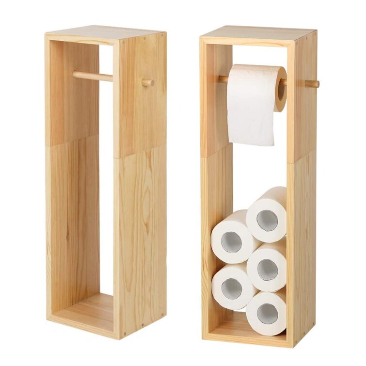 Standing Log Toilet Paper Holder