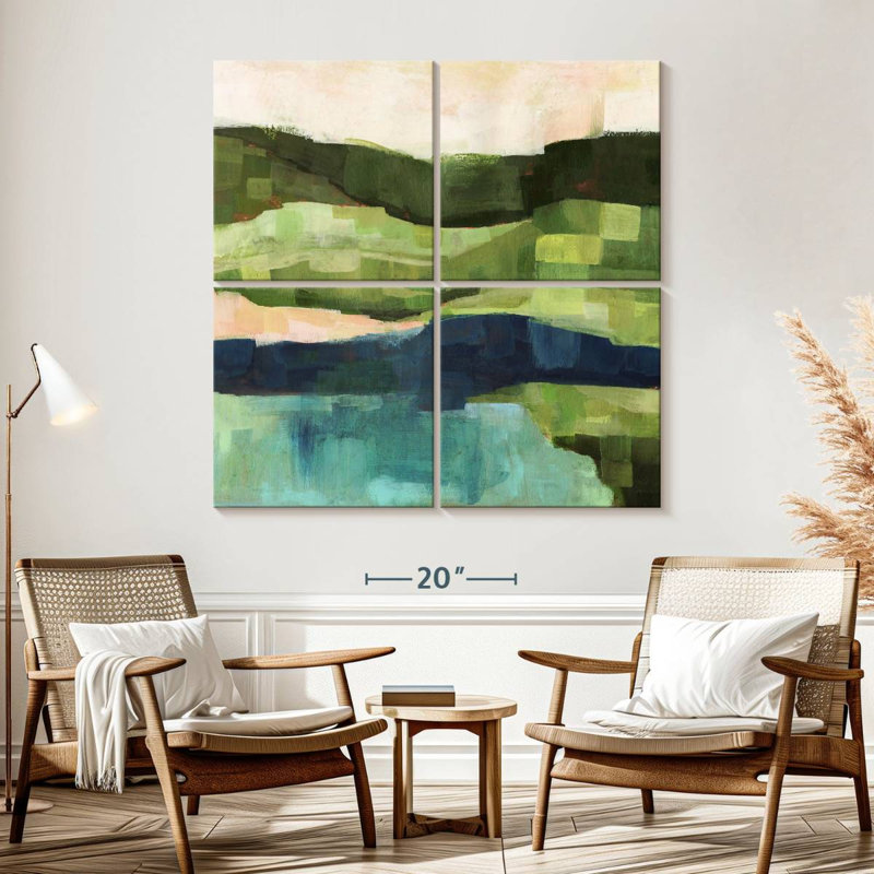 Pastoral Patchwork I, 57" H x 57" W
