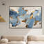 «Gold River II», reproduction d'art encadrée bleue et dorée par Art Remedy, cadre argenté, 54 x 36-838005136-838005139