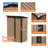4.27FT x2.42FT Metal Garden Shed 5 X 3 FT Pent Roof with Hinge Door