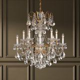 New Orleans 10 Light 28in x 31in Chandelier in Heirloom Gold with Clear Radiance Crystals