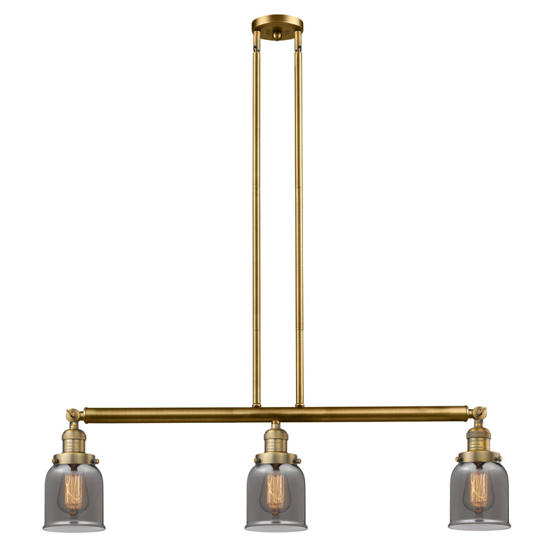Tom 3 - Light Kitchen Island Pendant, Plated Smoked, No Bulb Included, Matte Black