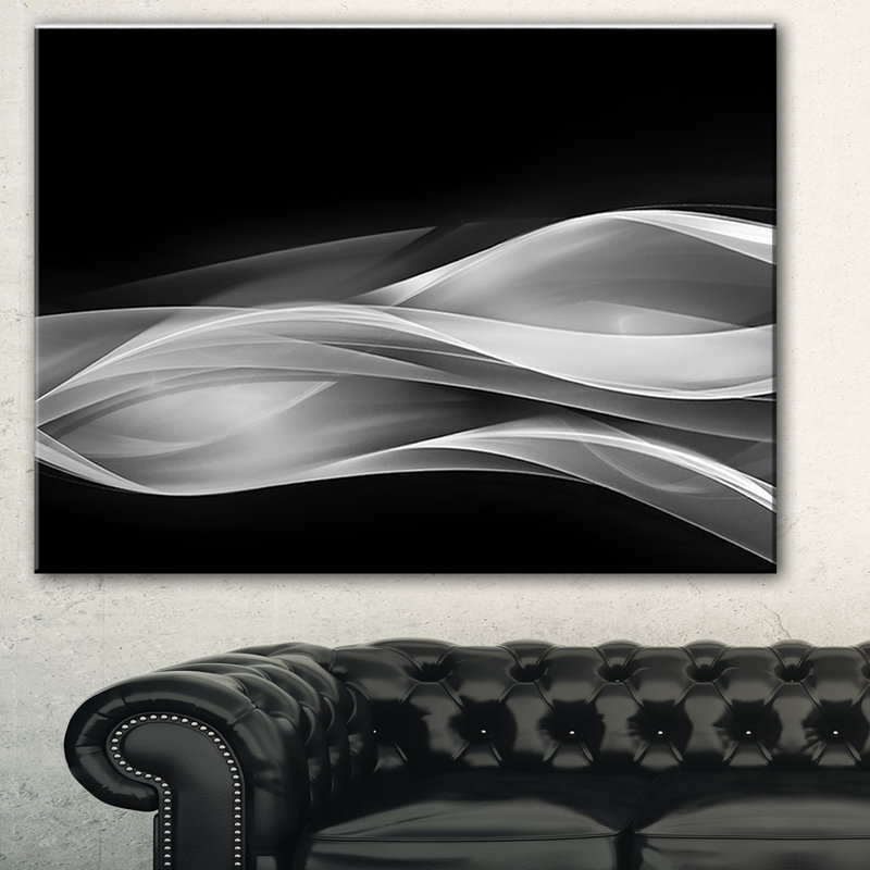 Corwin, motif abstrait «Glittering Silver», Toile tendue, H 36 po x l 46 po x P 1,5 po