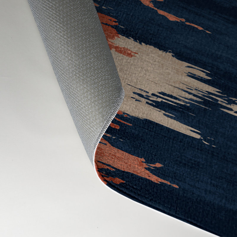 Watercolor Gray Indoor and Outdoor Area Rug, Round 5'
