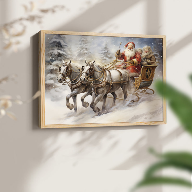 «Chirstmas Art» - CECLXI - Reproduction encadrée - Restickable, Naturel, H 11 po x l 14 po