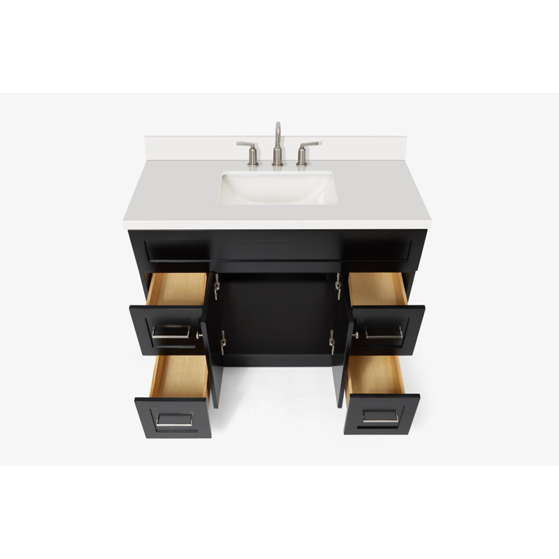 Ensemble de meuble-lavabo simple 43 po Hamlet, Noir