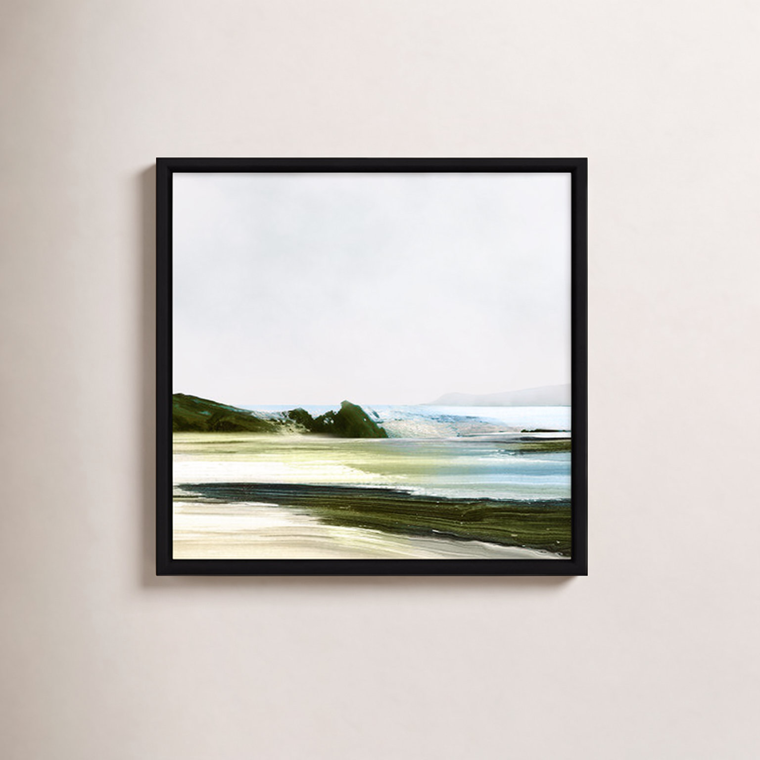 Padstow Painting, Black Framed Canvas, No, 20" H x 20" W x 2" D