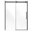 Porte de douche sans cadre 58-59 x 75 en verre trempé transparent 5/16 en noir mat