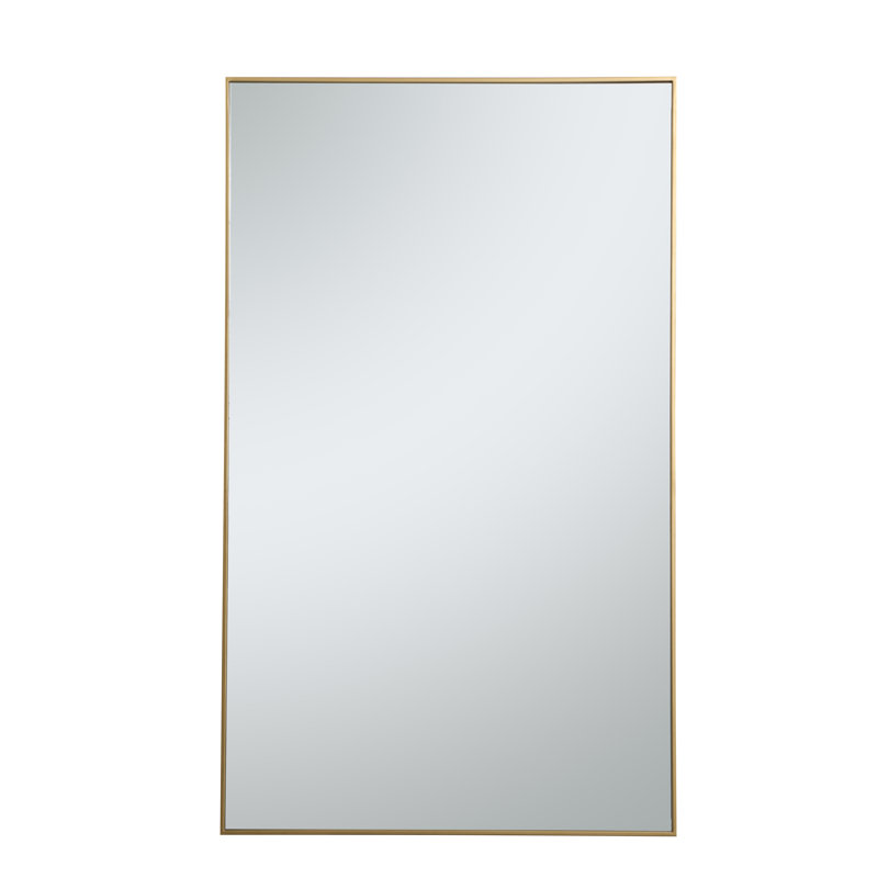 Sabine Metal Rectangle Wall Mirror, 60" x 36", Brass