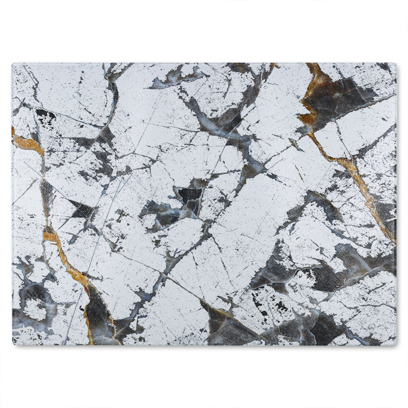Marble Glass Chopping Board, 40cm L x 28cm W