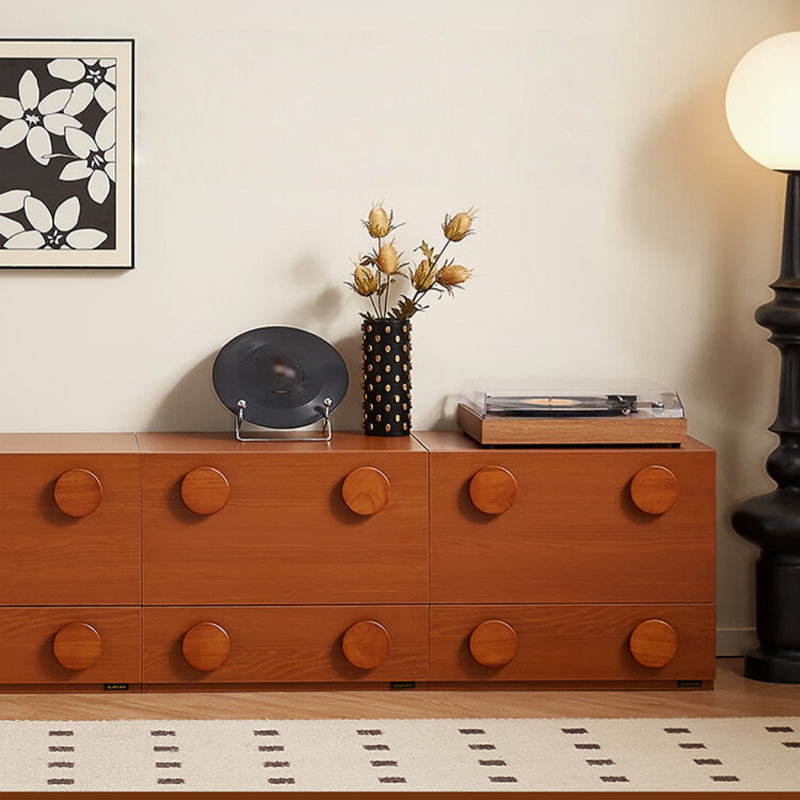 Meuble télé de style français crème, Brun