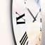 Horloge murale moderne pastel abstrait avec taches bleu foncé, rose et beige-60187155