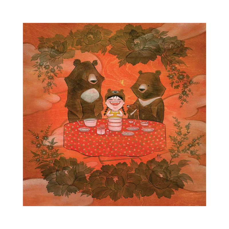 Three Bears by Martin Hsu - Wrapped Canvas Gallery-Wrapped Canvas Giclée, 30.48 cm H x 30.48 cm W