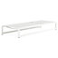 Chaise longue d'extérieur avec 5 positions réglables, structure en aluminium blanc et filet gris, plate à 180 °, peu encombrante, pour divers loisirs, temps respirant, jardin près de la piscine-197402783