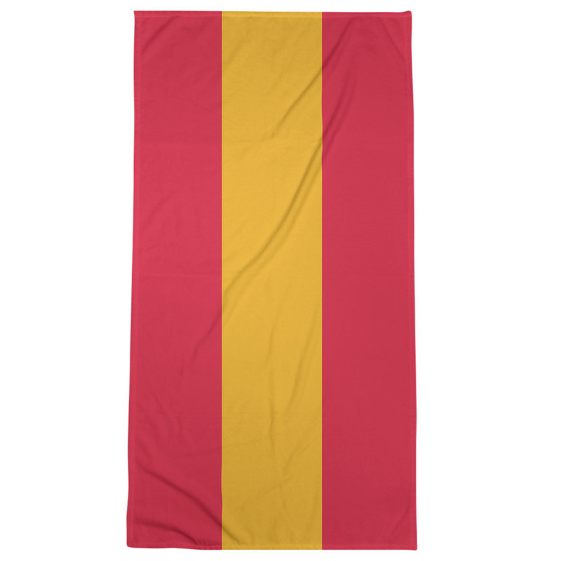 Cotton Blend Beach Towel, Red/Gold