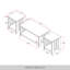 Ensemble de tables basses et de tables de bout 3 pièces avec panneaux Farmhouse-1417954453