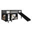 LIT DOUBLE EN BOIS DE TAILLE EN NOIR-2100458455