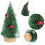 12 pièces mini arbres de Noël petits arbres en sisal mini arbres de pin avec base en bois mini-arbres de brosse artificiels mini arbres de Noël artificiels couleur assortie pour la décoration de Noël -114853140