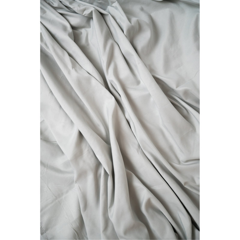 Ensemble de draps hypoallergéniques 4 pièces, Étain, L 80 po x l 60 po
