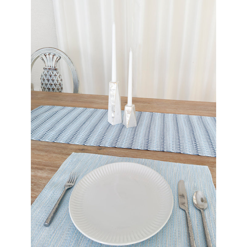Anaya Blue Acrylic Indoor Outdoor Rectangle Placemat