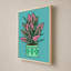 «Pots Plant On Teal III» par Jen Bucheli - impression sur toile