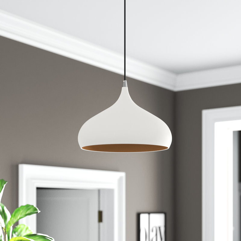 Hutchcraft 1 - Light Pendant, 15" H x 11.75" W x 11.75" D, Shiny White
