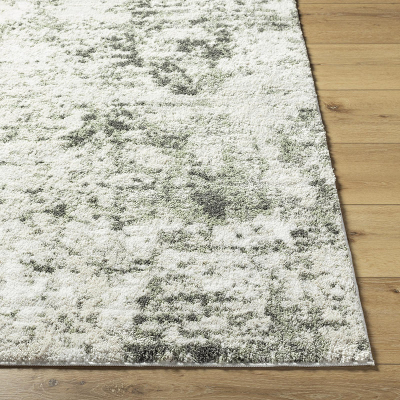 Rectangle Machine Woven Polyester Area Rug in Light Beige/Gray, Rectangle 7'10" x 10'