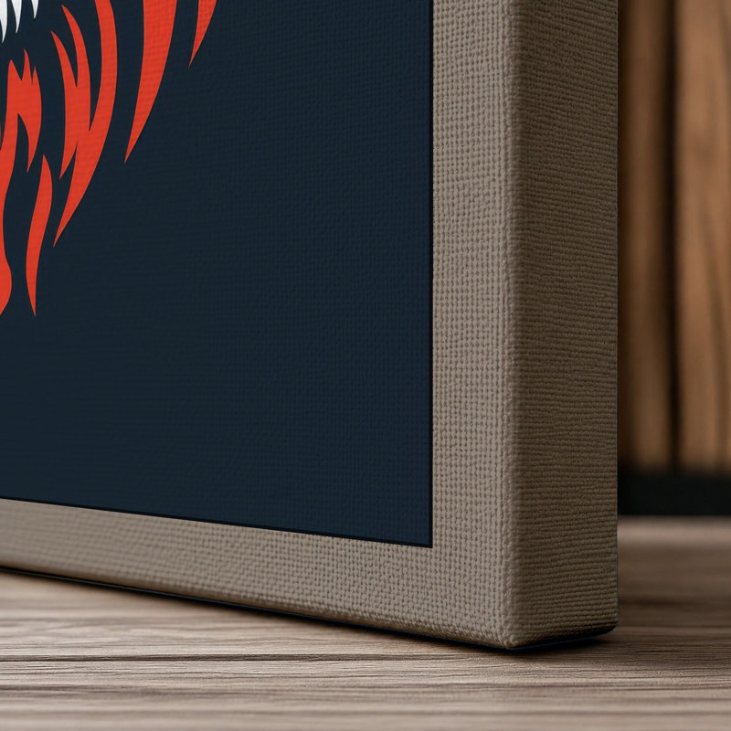 Lion's Crown Modern - Wrapped Canvas, 18x12 - 45.7 x 30.5 cm, Taupe Border
