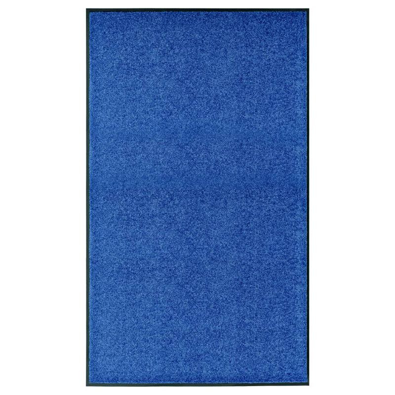 Deirore Non-Slip Indoor / Outdoor Doormat, 0.9cm H x 150cm W x 90cm L, Blue