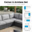 Causeuse de patio pour l'extérieur avec coussins épais de 4 po-1695413080