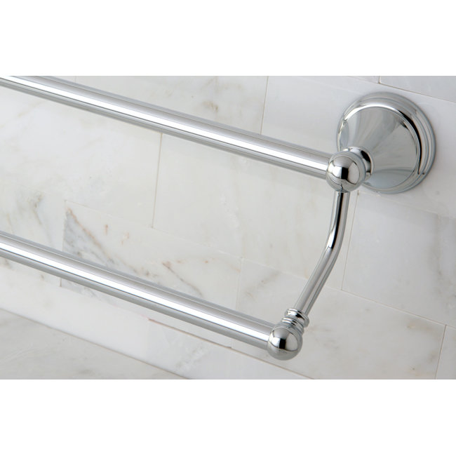 Kingston Brass Governor 24-Inch Dual Towel Bar, Polished Chrome