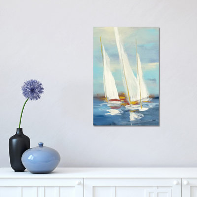Summer Regatta III Red Yellow 1 Piece Wrapped Canvas Painting