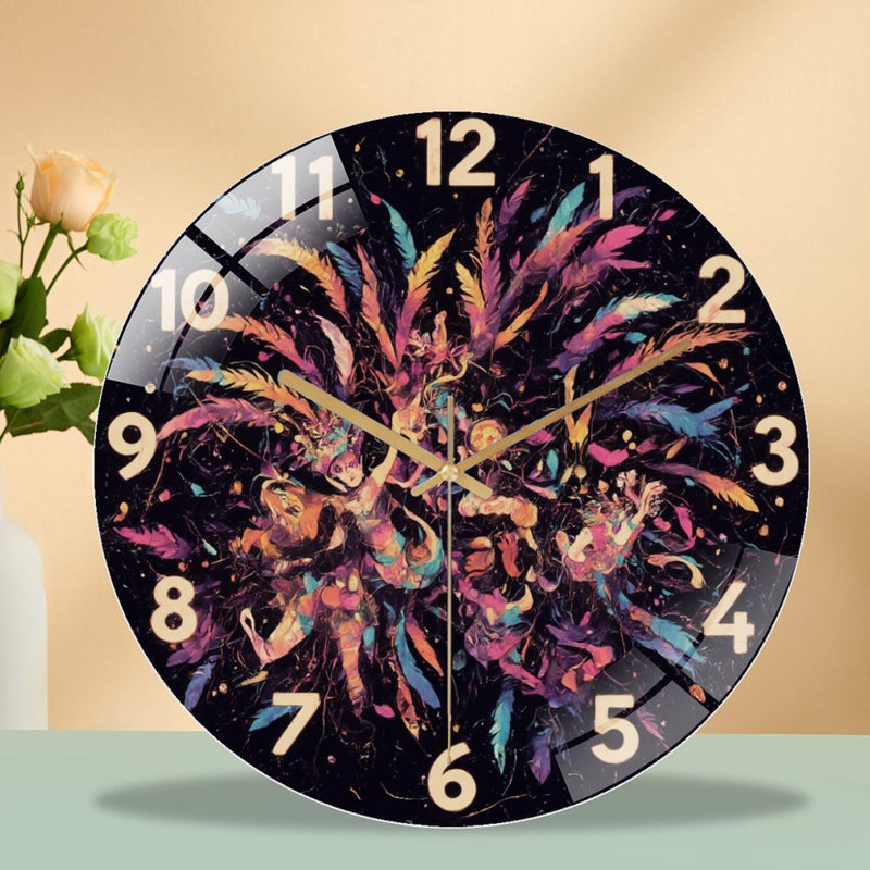 Horloge murale en verre 12 po