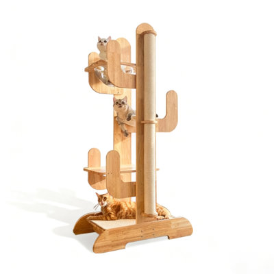 Modern minimalist solid wood cat climbing frame