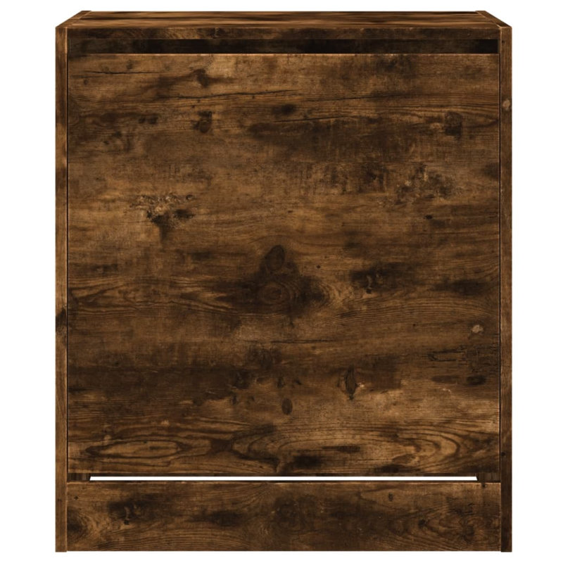 10 Pair Shoe Storage Cabinet, Smoked Oak