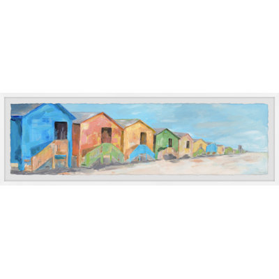 «Beach House Time», reproduction encadrée