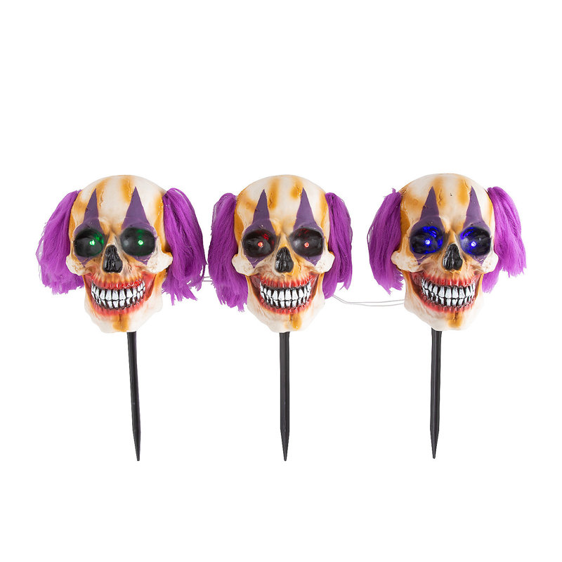 Piquet de jardin clown lumineux