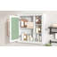 Armoire à pharmacie de salle de bain avec miroir, armoire à miroir murale avec organisateur de rangement, armoire de rangement blanche pour salle de bain