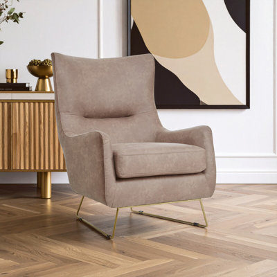 Azyan Faux Leather Armchair