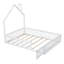 Base de lit en bois avec garde-corps Wood House-1223547905