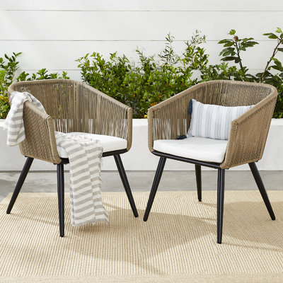 Baheejah Metal Outdoor Stackable Dining Side Chair by Bayou Breeze