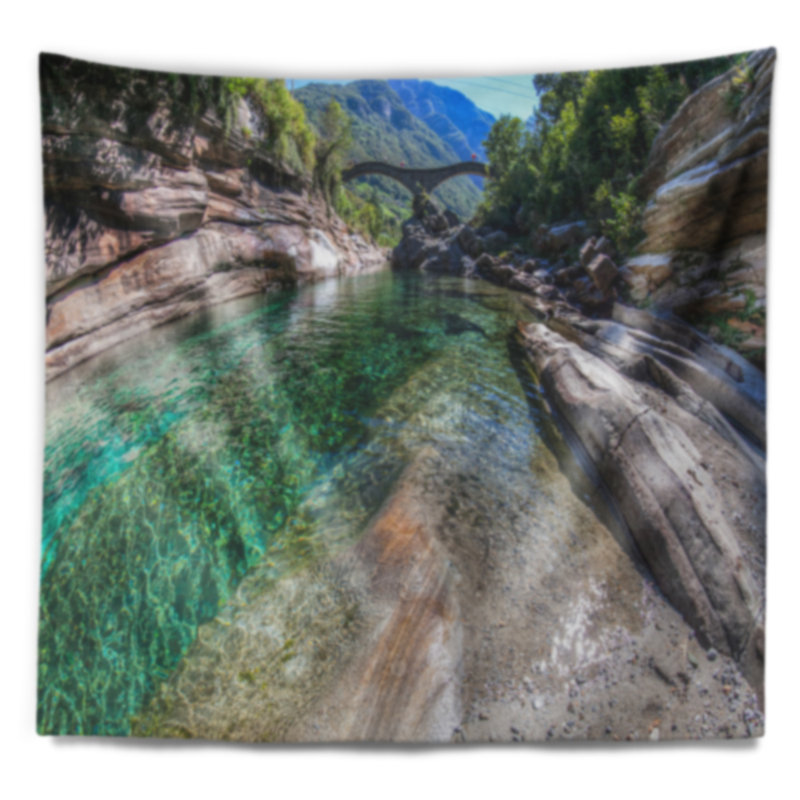 Tapisserie Ponte Dei Salti Val Verzasca, H 50 po x l 60 po
