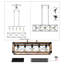 Lustre de style campagne moderne à 5 lumières de 31,5 pouces de largeur, style îlot de cuisine en bois massif pour îlot de cuisine, salle à manger-206359519-206359518