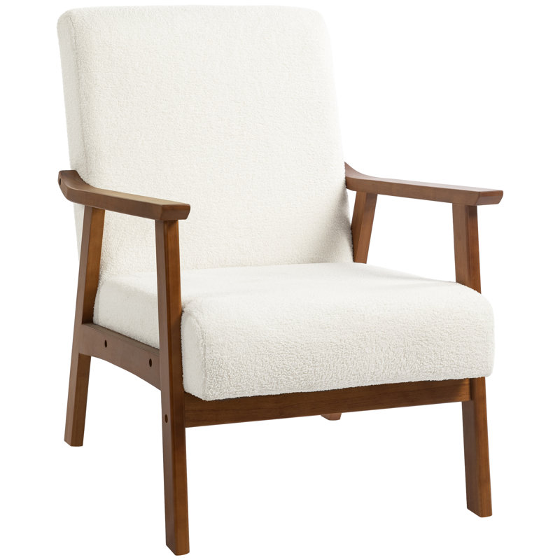 Rackerby Upholstered Armchair, White
