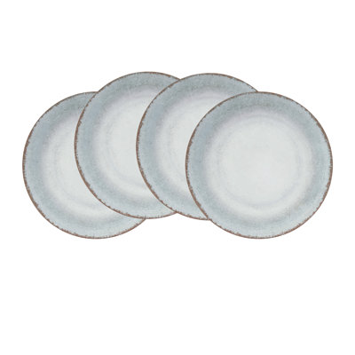 Distressed Edge Charger Plates (Set of 4) – Textured Tabletop Chargers for Dining Table, Place Settings and Entertaining
