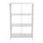 Scandinavian White Iron & Wood 6-Cube Bookshelf-106094219
