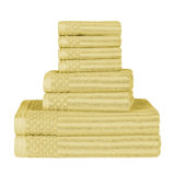 Ensemble de serviettes en coton à carreaux unis 8 pièces Ruvins