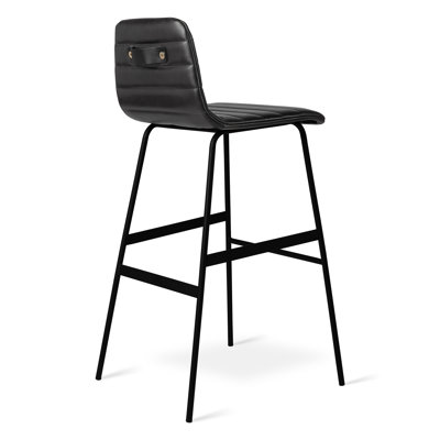 Upholstered Stool with Metal Frame